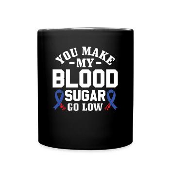 Vous faites baisser ma glycémie - Diabétique de type 1 - Mug uni - noir - Devant