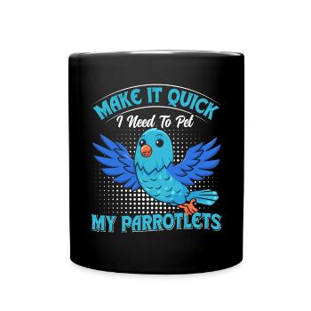 Perroquet drôle de dicton - Mug uni - noir - Devant