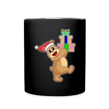 Bear Christmas Packages - Full Colour Mug - black - Front