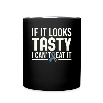 If It Looks Tasty, I Can't Eat It - Diabetic Type - Full Colour Mug - black - Front