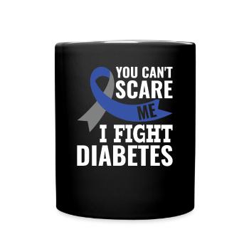 Je lutte contre le diabète - Diabète de type 1 diabétique - Mug uni - noir - Devant