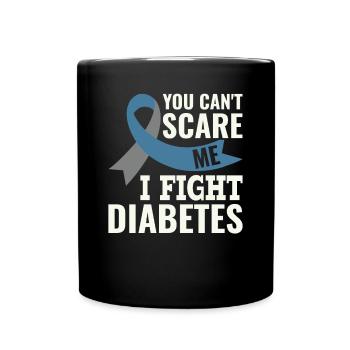 Je lutte contre le diabète - Diabète de type 1 diabétique - Mug uni - noir - Devant