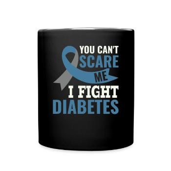 Je lutte contre le diabète - Diabète de type 1 diabétique - Mug uni - noir - Devant