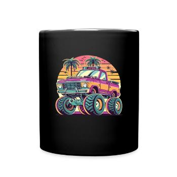 Monster Truck Monster Trucks Monster Truck Enfants - Mug uni - noir - Devant