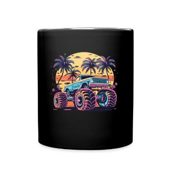 Monster Truck Monster Trucks Monster Truck Enfants - Mug uni - noir - Devant