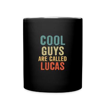 Les mecs cool s’appellent lucas - Mug uni - noir - Devant