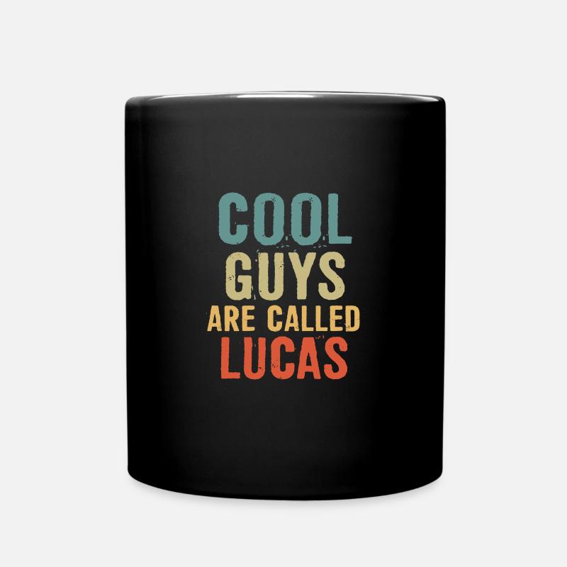Les mecs cool s’appellent lucas - Mug uni - noir
