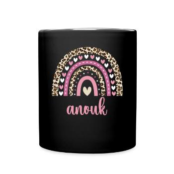 Anouk Regenbogen Name Geburtstag Anouk - Tasse einfarbig - Schwarz - Vorne