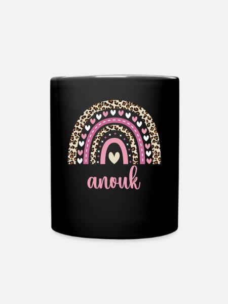 Anouk Regenbogen Name Geburtstag Anouk - Tasse einfarbig - Schwarz