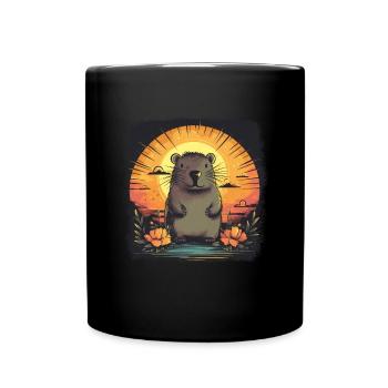 Capybara Cadeau Capybara - Mug uni - noir - Devant