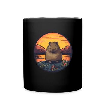 Capybara Cadeau Capybara - Mug uni - noir - Devant