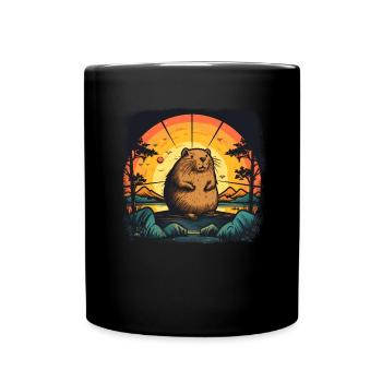 Capybara Cadeau Capybara - Mug uni - noir - Devant