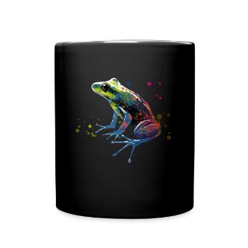 Frog Colorful - Tasse einfarbig - Schwarz - Vorne
