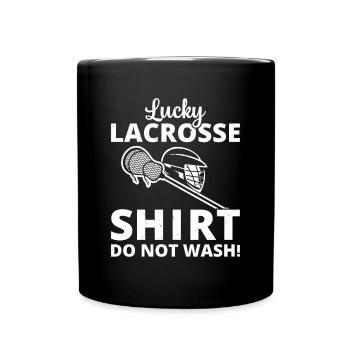 Chemise de crosse chanceux ne se lave pas! - Jeu de crosse - Mug uni - noir - Devant