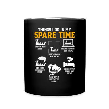 Drôle de pagaie de course de bateau-dragon récréatif - Mug uni - noir - Devant