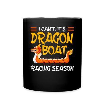 C’est drôle que je ne puisse pas. C’est Dragon Boat-R - Mug uni - noir - Devant