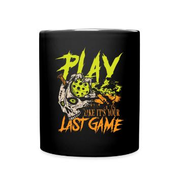 Play like it s your last game - Tasse einfarbig - Schwarz - Vorne