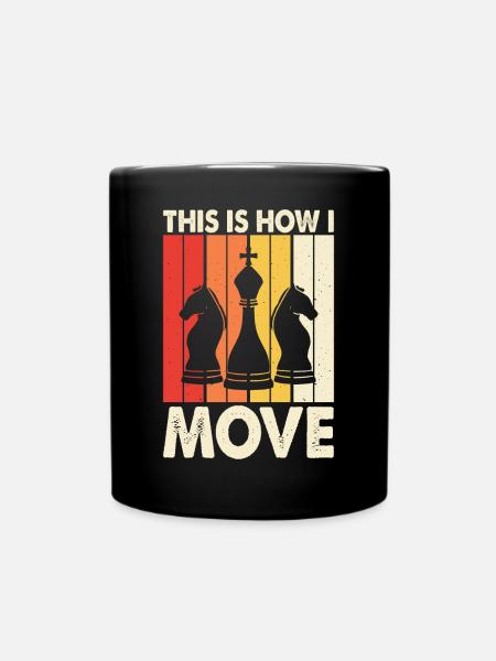 Schach - Tasse einfarbig - Schwarz