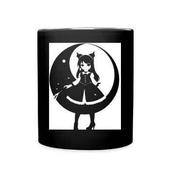 Fairycore Aesthetics Skeleton Fairy Goth Grunge G - Full Colour Mug - black - Front