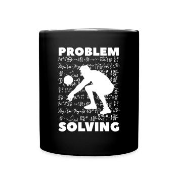 Men Volleyball Coach Libero School Problem Solving - Full Colour Mug - black - Front