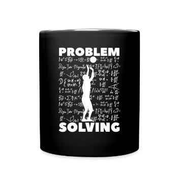 Problem Solving Men Setter School Volleyball Playe - Full Colour Mug - black - Front