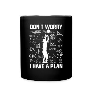 Setter Ne vous inquiétez pas, j’ai un plan Hommes Volleyball Sc - Mug uni - noir - Devant
