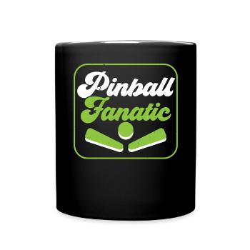 Pinball Machine Arcade Game Classic Video Game - Full Colour Mug - black - Front