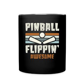 Pinball Machine Arcade Game Classic Video Game - Full Colour Mug - black - Front