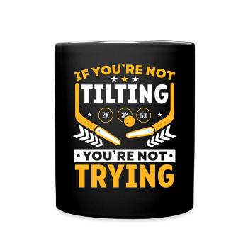 Pinball Machine Arcade Game Classic Video Game - Full Colour Mug - black - Front