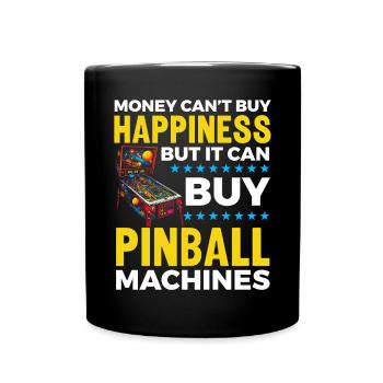 Pinball Machine Arcade Game Classic Video Game - Full Colour Mug - black - Front