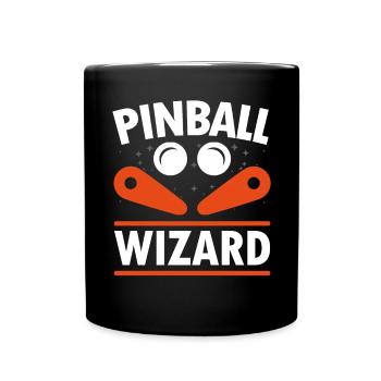 Pinball Machine Arcade Game Classic Video Game - Full Colour Mug - black - Front