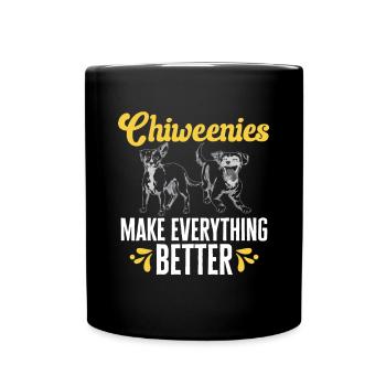 Chiweenie Chien - Mug uni - noir - Devant