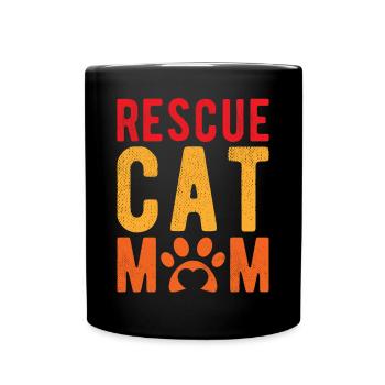 Sauveteur d’animaux Chat Sauvetage d’animaux Bien-être animal Chat - Mug uni - noir - Devant