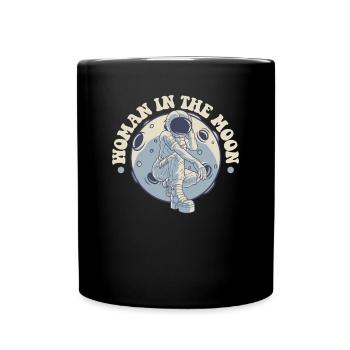 Femme dans la Lune Cosmonaute Vaisseau spatial Taikonaut - Mug uni - noir - Devant