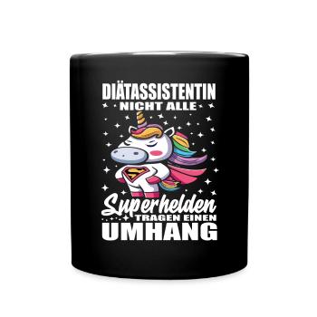 Diätassistentin Nicht Alle Superhelden Umhang - Tasse einfarbig - Schwarz - Vorne
