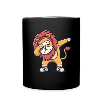 lion dabbing dab dabbing animaux lion dab - Mug uni - noir - Devant
