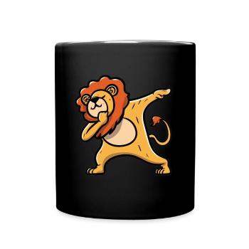 lion dabbing dab dabbing animaux lion dab - Mug uni - noir - Devant