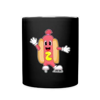 Hot Dog Ice Skating Ice Skates Winter Sports - Full Colour Mug - black - Front