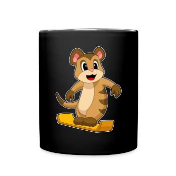 Snowboardeur Suricate - Mug uni - noir - Devant