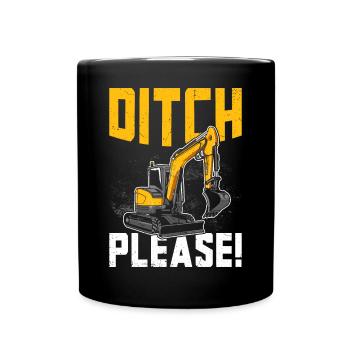 Drôle de conducteur d’excavatrice Équipement lourd HEO - Mug uni - noir - Devant