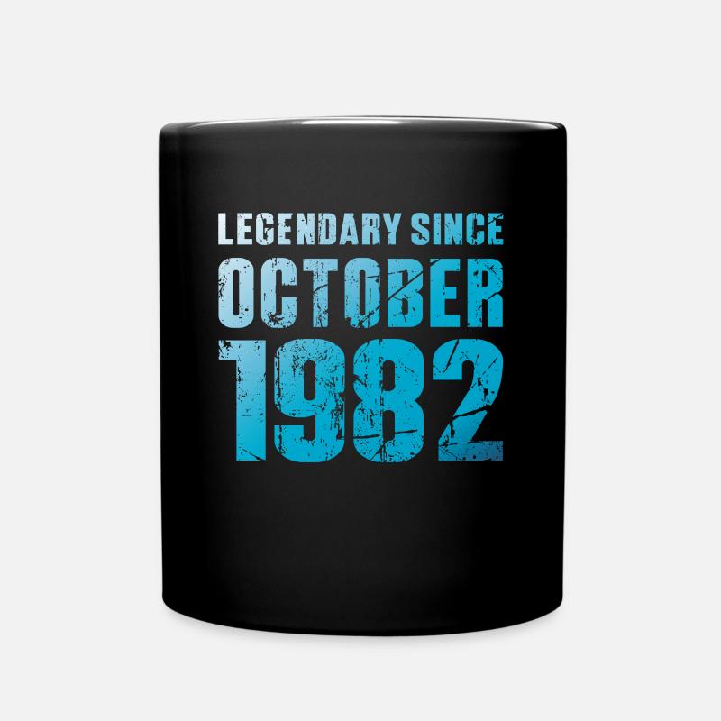 Oktober 1982 Limited Edition Geburtstag Geschenk - Tasse einfarbig - Schwarz