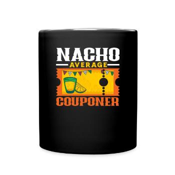 Lustiges Extrem Couponing Coupon Geschenk - Tasse einfarbig - Schwarz - Vorne
