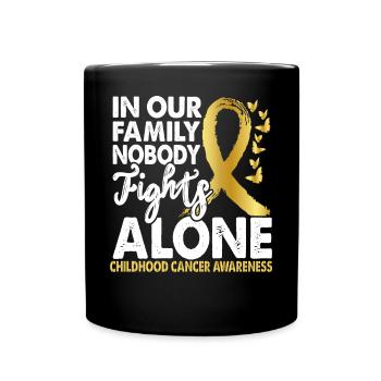 Personne ne lutte seul contre le cancer infantile - Mug uni - noir - Devant