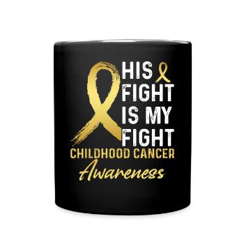 Lutte contre le cancer infantile - Mug uni - noir - Devant