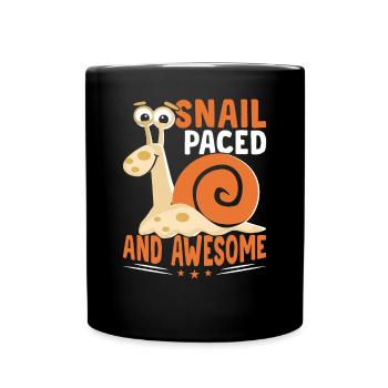 Snail lovers running at a snail's pace sluggish - Full Colour Mug - black - Front