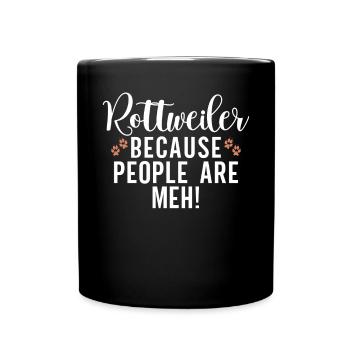 Rottweiler Gifts - Tasse einfarbig - Schwarz - Vorne