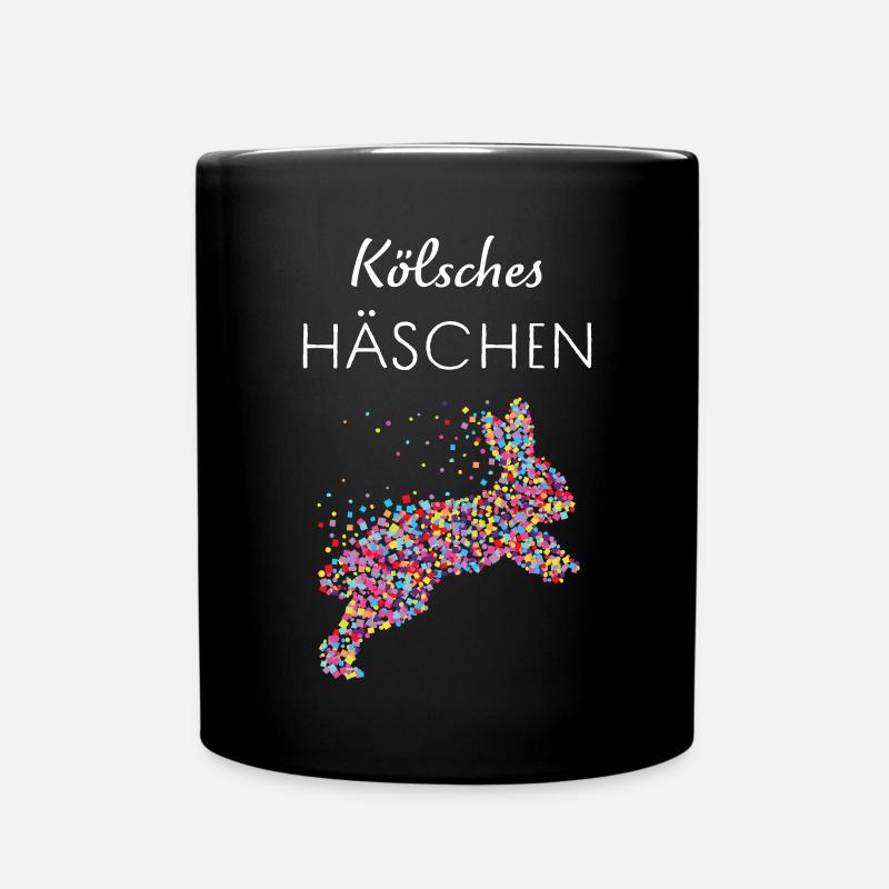 Karneval Konfetti Kölsches Mädche echte Kölnerin - Tasse einfarbig - Schwarz