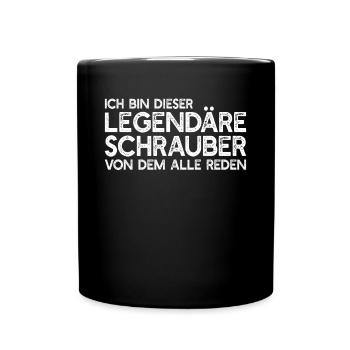 Kfz-Mechaniker Automechaniker - Auto Schrauber - Tasse einfarbig - Schwarz - Vorne