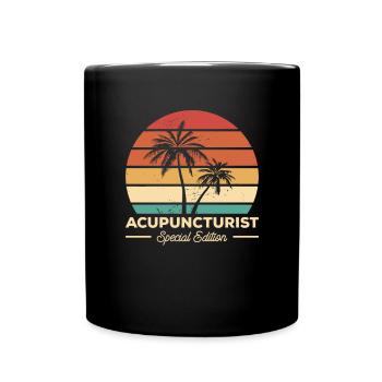 Vintage Acupuncturist Acupuncture - Full Colour Mug - black - Front