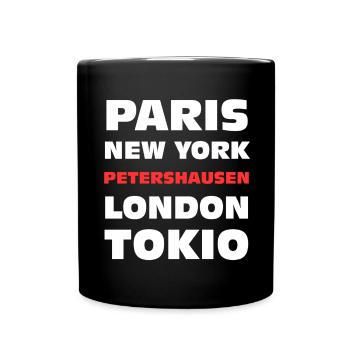 Petershausen Oberbayern - Tasse einfarbig - Schwarz - Vorne
